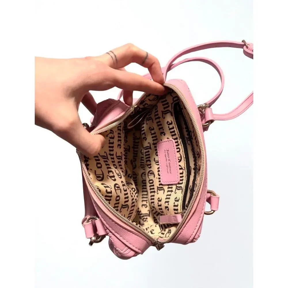 Juicy Couture Semi Charmed Satchel Purse Bubblegum Pink - Picture 5 of 7
